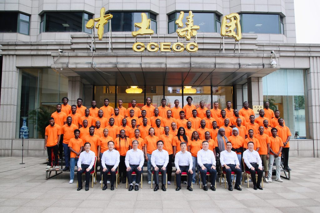 Group photo of Nigerian students sent off in Beijing