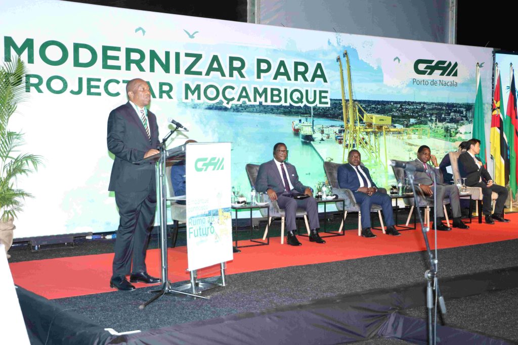 PCA of CFM speaking at the inauguration ceremony of the expanded and rehabilitated infrastructures of the Port of Nacala