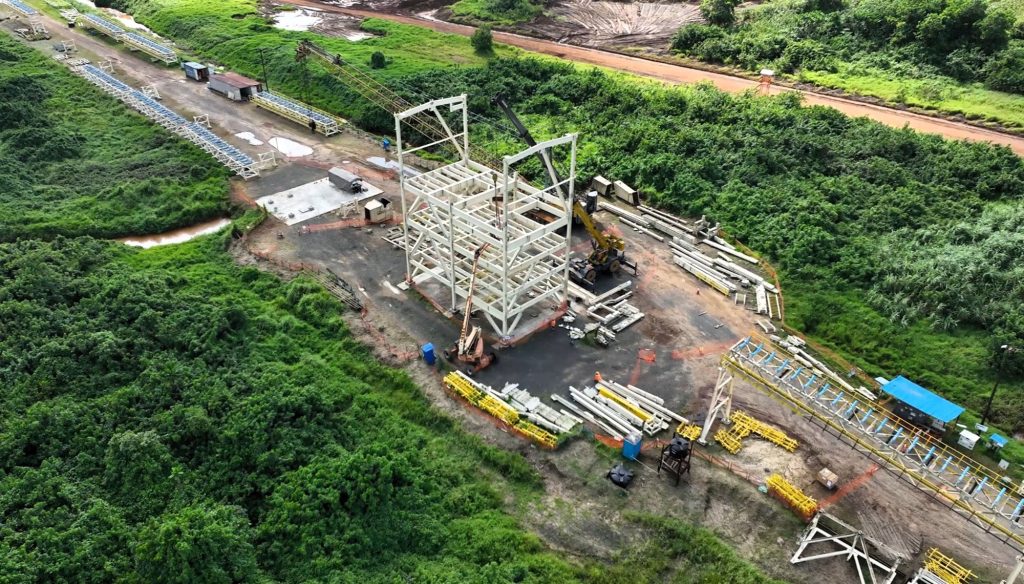 A Transfer Tower under construction at the AML Port area. Photo: ©ArcelorMittal
